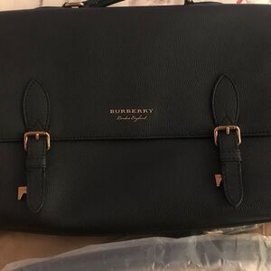 Burberry Dark Leather Briefcase